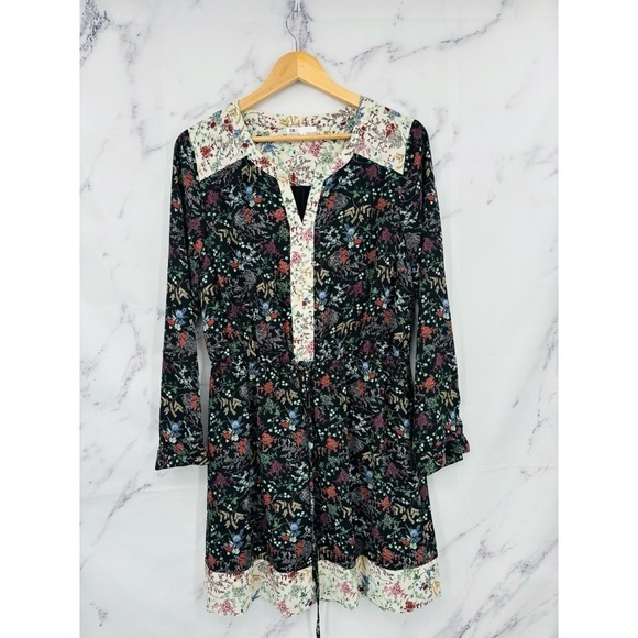 DR2 Long Sleeve Floral Prairie Mini Dress - Picture 1 of 3